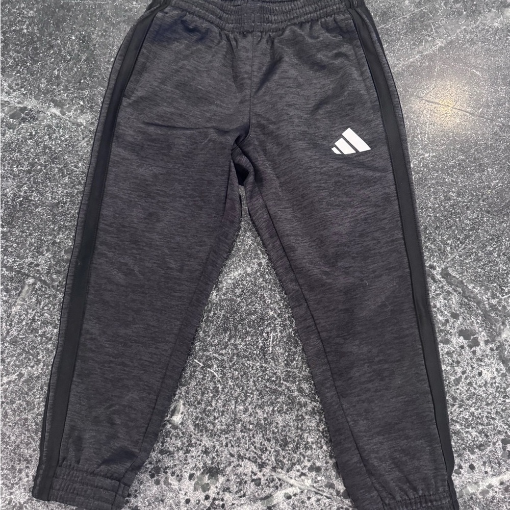 Adidas Kids Charcoal Joggers with Logo